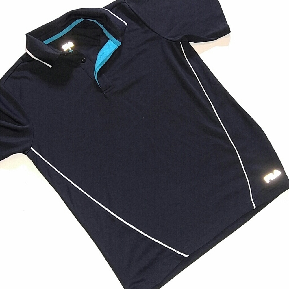 Fila Men's Polo Pullover Reflective Logo S